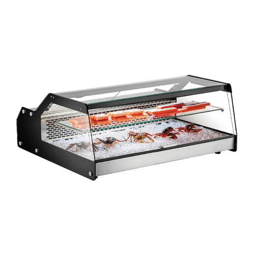 Vitrina Refrigerada Sobre Mostrador  MIGSA  CW-128 Con Cristal Recto
