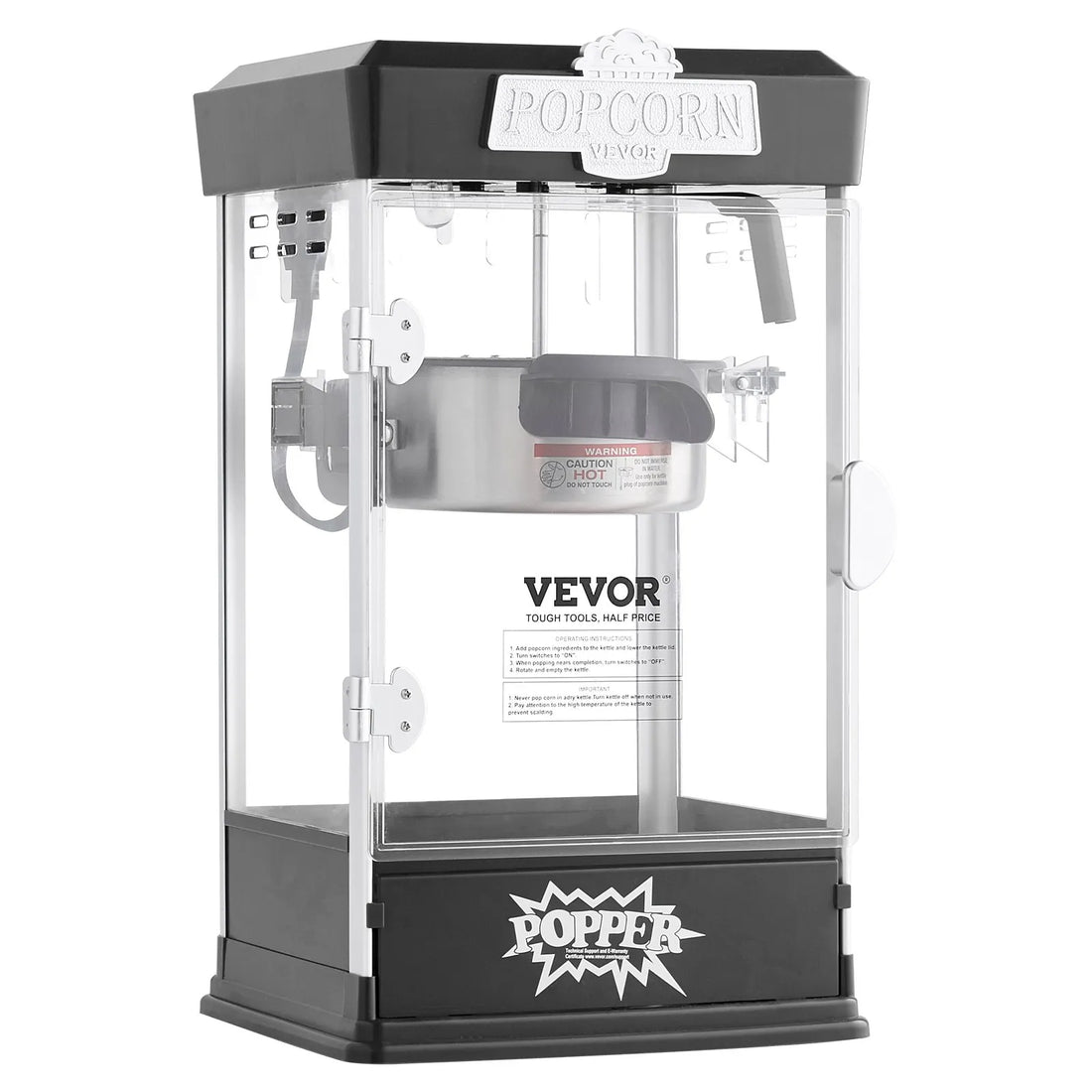 Máquina de Palomitas 4oz negra VEVOR