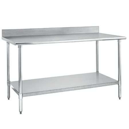 Mesa de Trabajo a Pared KING MTL-100 Acero Inoxidable con entrepaño 100cm