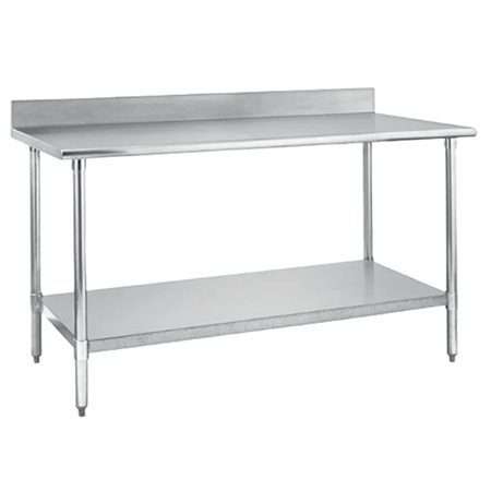 Mesa de Trabajo a Pared  KING MTL-150 de Acero Inoxidable con entrepaño 150cm
