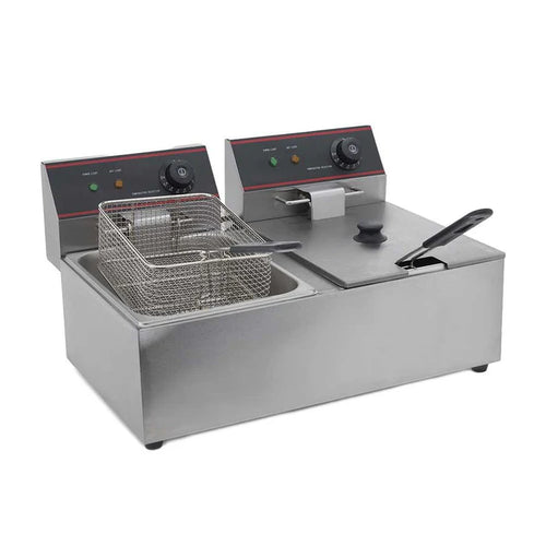 Freidora Eléctrica 2 Tinas 4L MIGSA CKEF2LTS4
