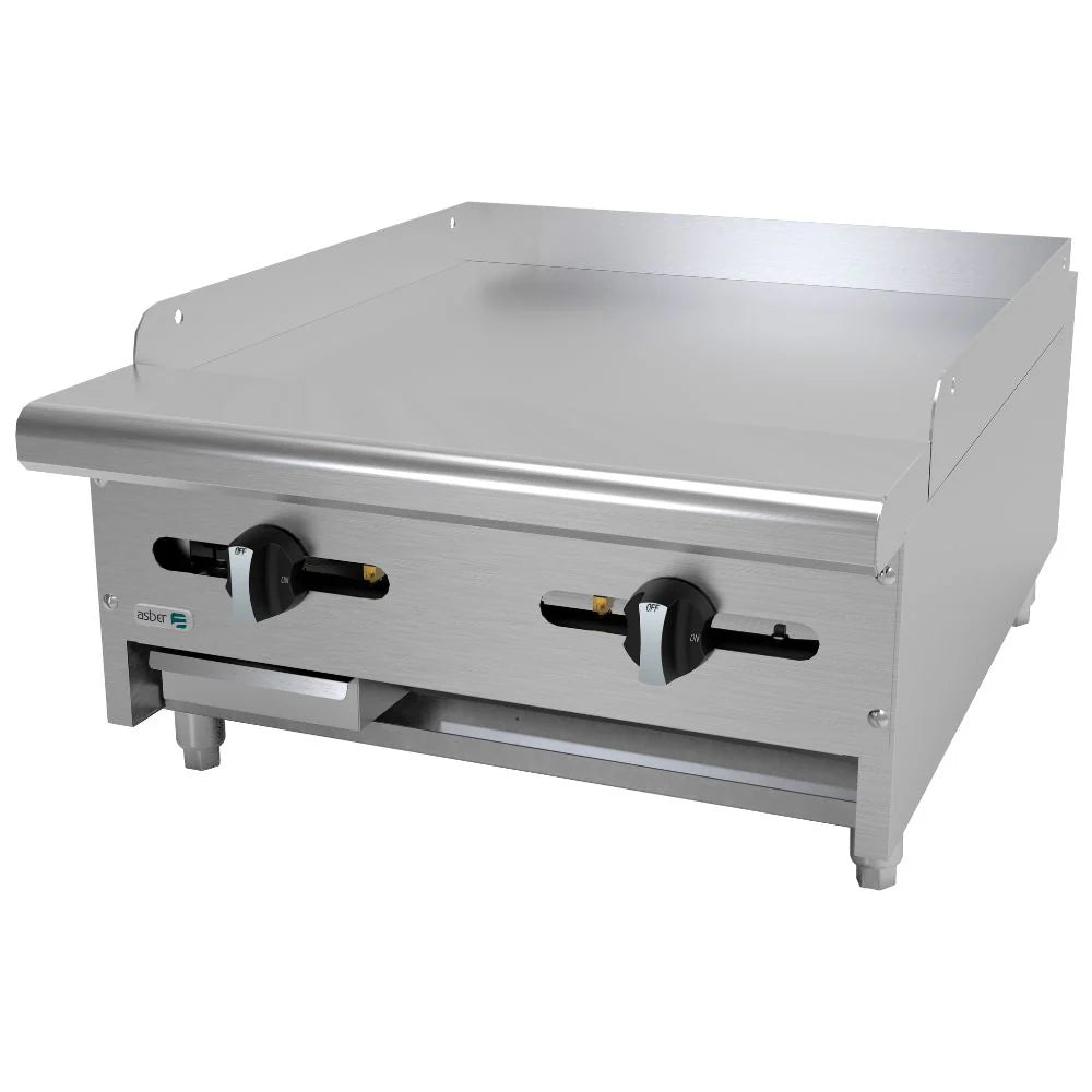 PLANCHA-ASBER_AEMG-24_Plancha-Manual-Placas-en-cold-rolled-Gas-Acero-Inoxidable-2-Quemadores-Restaurante-Hotel-Cafeteria-Loncheria-Bar