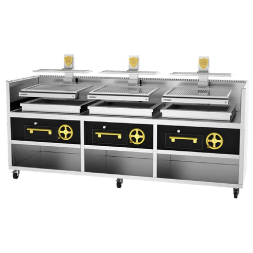 Parrilla Vasca de Monoblock Triple Josper PVJ-76-3-3-MB Acero Inoxidable