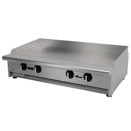 Asber AETG-48-H LPG Plancha Lisa A Gas LP Termostatica 5 Quemadores Tipo U