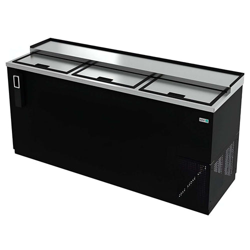 Asber ADBC-80 HC Botellero en Vinil Negro 3 Puertas Acero Inoxidable 25 Pies3 Envio