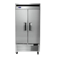 REFRIGERADOR "SLIM" ACERO 2 PUERTAS SOLIDAS ATOSA MBF8506GR