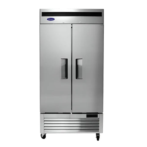 REFRIGERADOR "SLIM" ACERO 2 PUERTAS SOLIDAS ATOSA MBF8506GR