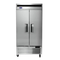 REFRIGERADOR "SLIM" ACERO 2 PUERTAS SOLIDAS ATOSA MBF8506GR