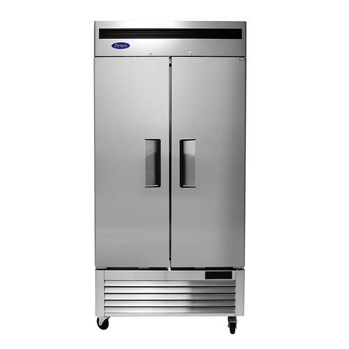 REFRIGERADOR "SLIM" ACERO 2 PUERTAS SOLIDAS ATOSA MBF8506GR