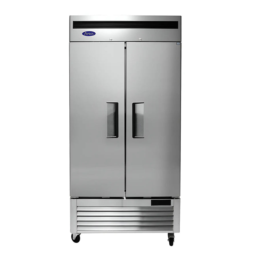 REFRIGERADOR "SLIM" ACERO 2 PUERTAS SOLIDAS ATOSA MBF8506GR