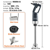 Turbolicuador de inmersión 750W VEVOR