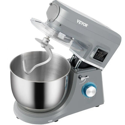 Bowl acero inoxidable VEVOR 7L con función fermentación. Calentamiento termostático para masa de pan, ahorra tiempo en invierno. Batidora Electrica Multifuncional VEVOR SM-1507L DE VENTA EN WEBSTAURANT MEXICO