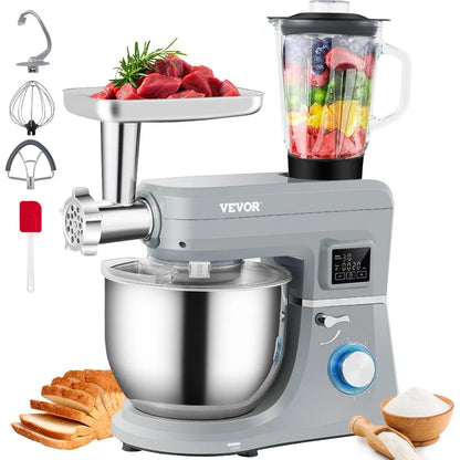 Batidora Eléctrica Multifuncional Vevor Batidora de pie 5 en 1 Vevor SM-1507L CON lICUADORA Y MOLINO DE CARNE