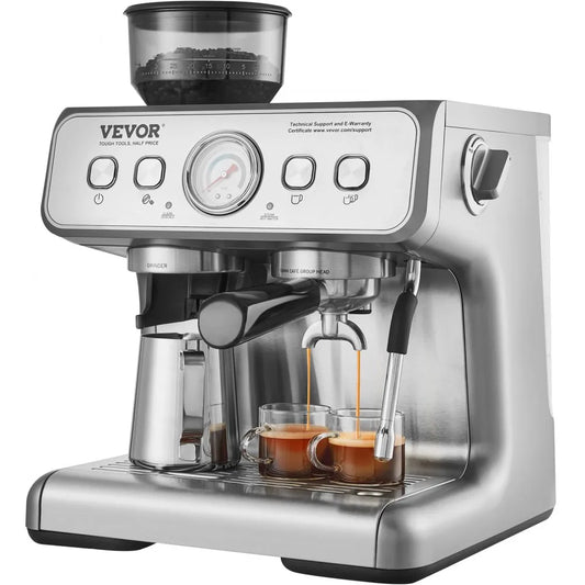 Cafetera Expreso VEVOR CM5020B-UL con molino de cafe de venta en Webstaurant Mexico
