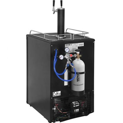 Dispensador de Cerveza de Barril VEVOR BF152-5, Soporte externo para tanque CO2 VEVOR, ahorra espacio interior. Configuración profesional para carbonación y presión constante, DE VENTA EN WEBSTAURANT MEXICO