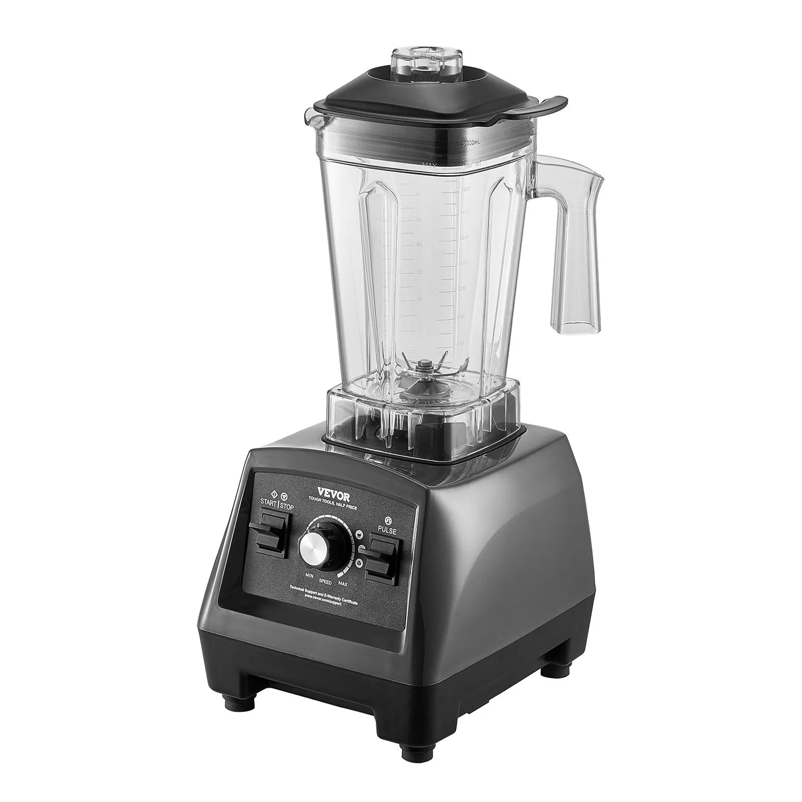 Licuadora profesional VEVOR 1400W, 26000 RPM, jarra de 1.8 litros. Incluye 2 botellas portátiles, ideal para batidos, smoothies y triturar hielo de venta en Webstaurant México
