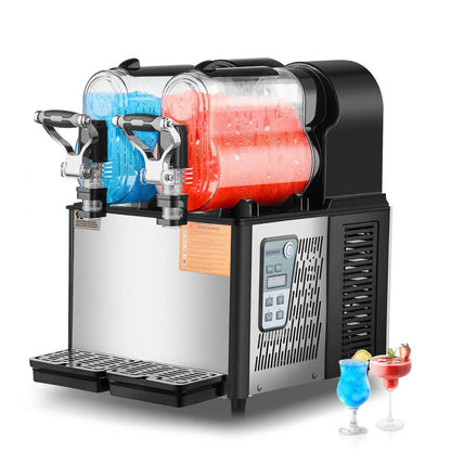 Máquina VEVOR en uso en bar comercial. Producción eficiente para alto volumen de clientes, ideal para restaurantes y cafeterías de venta en Webstaurant México