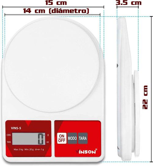 Báscula Circular 5 kg VINSON VINS-5