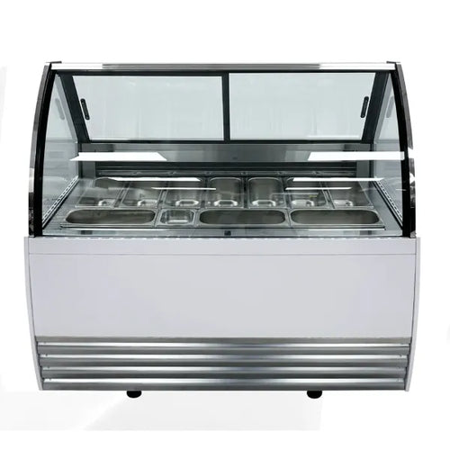 Vitrina Para Helados Tipo Italiano MIGSA DW-10 CON 10 Insertos