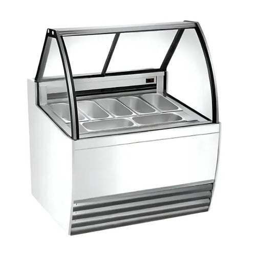 Vitrina Para Helados Tipo Italiano MIGSA DW-7 Con 7 Insertos
