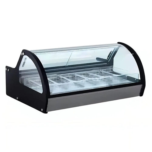 Vitrina De Sobre mostrador Para Helados Tipo Italiano MIGSA RTD-122L-1 Con 6 Insertos