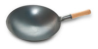 WOK CHINO ACERO AL CARBON MANGO MADERA 30cm/12" DS0642