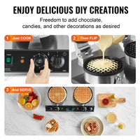 Wafflera Comercial Doble VEVOR XC-HF-2/ ht-2