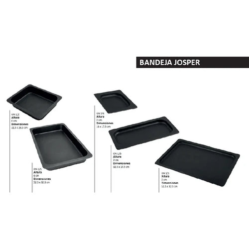Bandejas GN de Aluminio con cobertura de Teflón De 1/2 Josper 4224