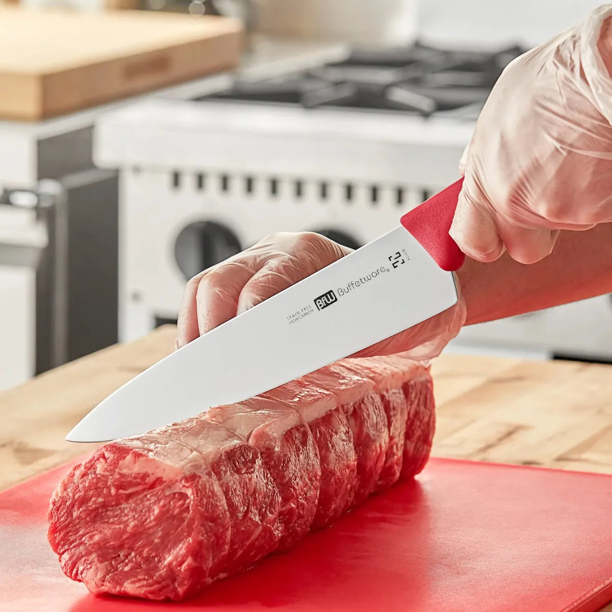 buffetware_Cuchillo Chef 6pg Bfw Buffetware, Bo406r, Mango Rojo Rojo-2