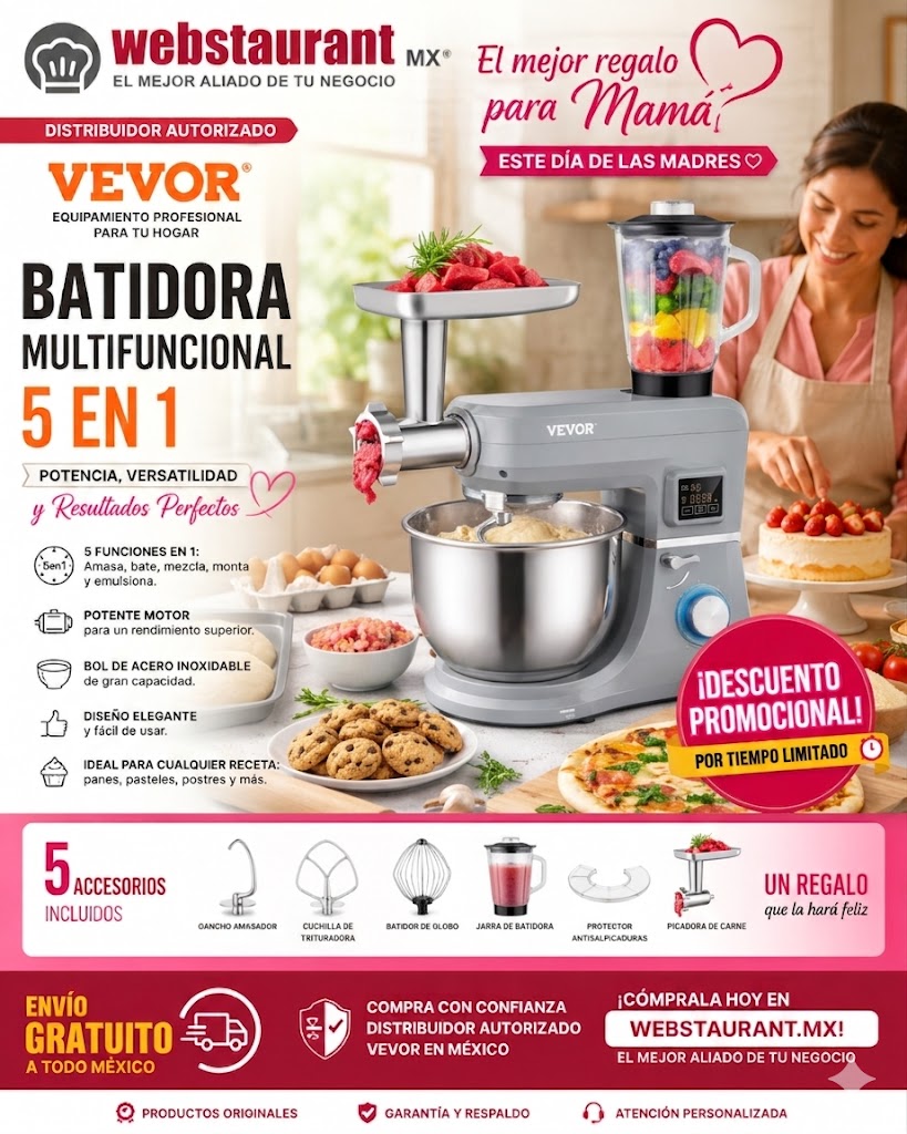 Batidora Eléctrica Multifuncional VEVOR SM-1507L