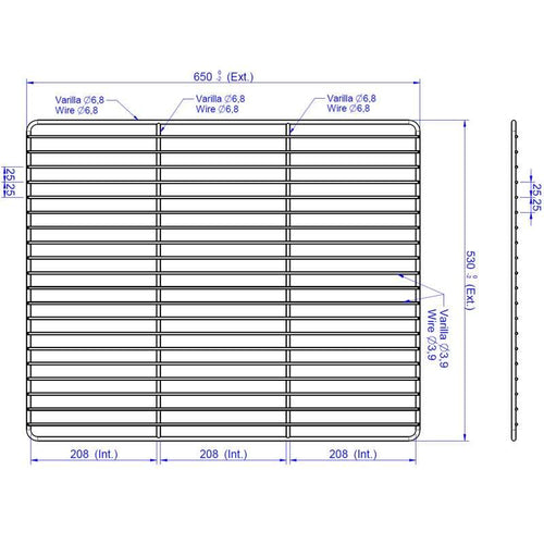 Parrilla Gn-2/1 para Carro Banquetero EDENOX EVI 2/1