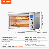 Horno 13 en 1 Tostador con Freidora de Aire VEVOR TE283-D