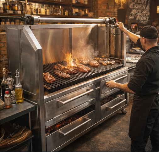 SUPER ASADOR "GOLIATH" PARA CARBÓN – MAQUINOX