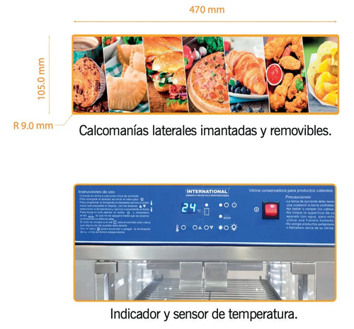 Vitrina Caliente Giratoria INTERNATIONAL VC-1 CM