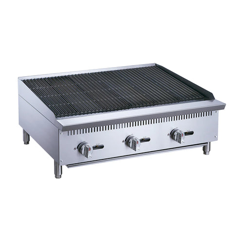 Asador Industrial A Gas 3 Quemadores MIGSA RFS-36-MG de Acero Inoxidable