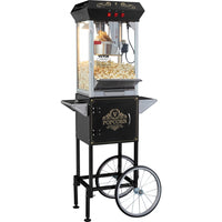 Máquina para Hacer Palomitas 8oz con Carro negra VEVOR