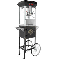 Máquina para Hacer Palomitas 8oz con Carro negra VEVOR