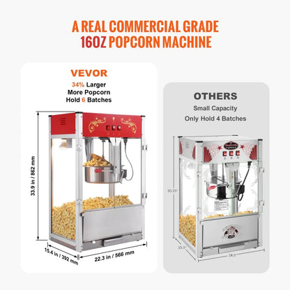Máquina para hacer palomitas de maíz 16OZ VEVOR  TSBMHJ16OZ14CQR1LV1