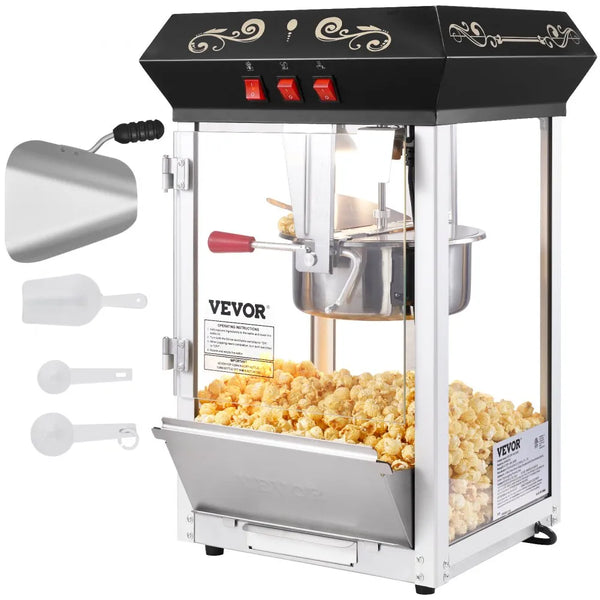 Máquina de palomitas NEGRO 8oz VEVOR NP08001SE