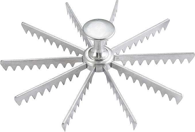 marcador de 1 rebanadas para pay en aluminio marca thunder group de 24 cm de diamtero y 2 cm de altura