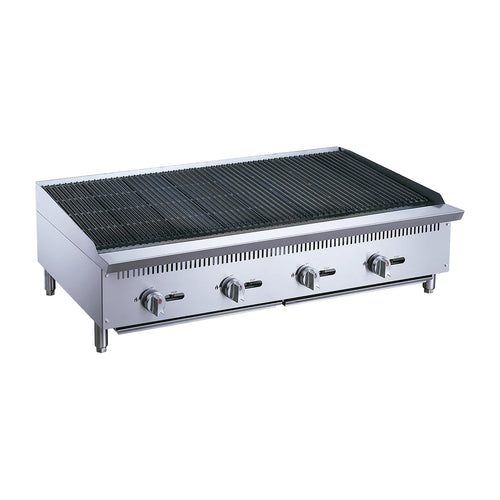 Asador Industrial a Gas 4 Quemadores MIGSA RFS-48-MG De Acero Inoxidable