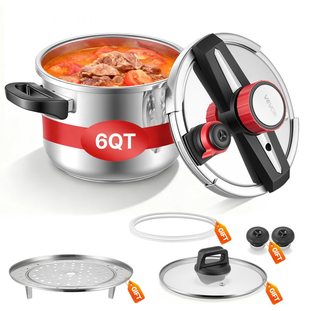 Olla Express 6L acero inoxidable 304 VEVOR