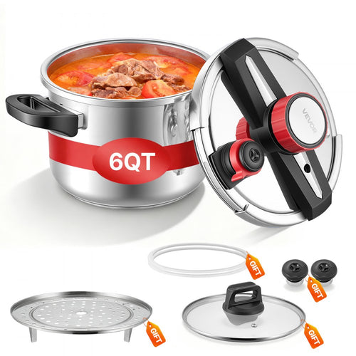 Olla Express 6L acero inoxidable 304 VEVOR