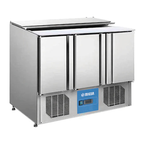 Barra Fría Para Ensaladas 3 Puertas MIGSA S903 Tipo Europeo