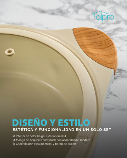 Set Premium Azul 3 Piezas ALPRO 9871