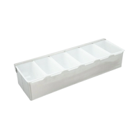 Caja para Condimentos en Acero con 6 Insertos plásticos SLCN006