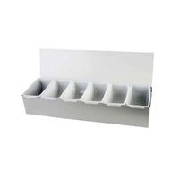 Caja para Condimentos en Acero con 6 Insertos plásticos SLCN006