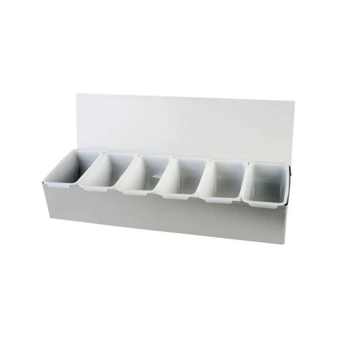 Caja para Condimentos en Acero con 6 Insertos plásticos SLCN006